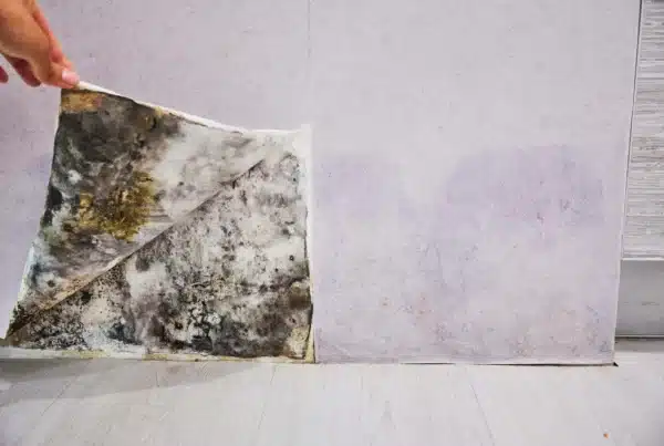 mold behind wall paper